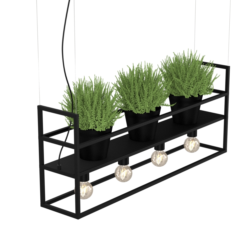 Висящ полилей SHELF 4xE27/60W/230V