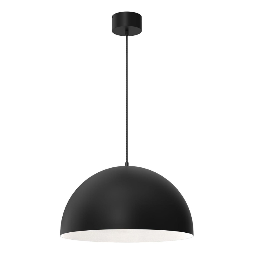 Висящ полилей SINGLE 1xE27/60W/230V Ø 50 cм черен/бял