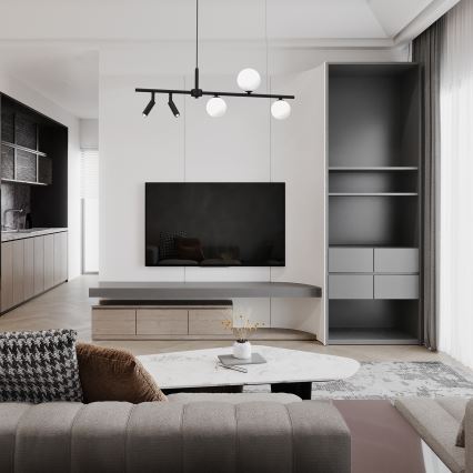 Висящ полилей SIRIO 5xG9/25W/230V черен