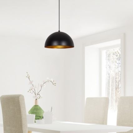 Висящ полилей SIVANI 1xE27/40W/230V черен