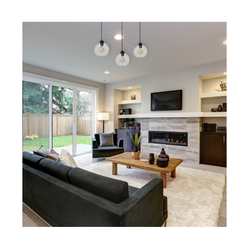 Висящ полилей SOFIA 3xE27/60W/230V прозрачен