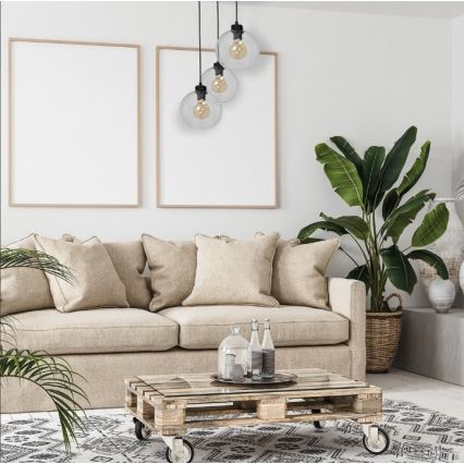 Висящ полилей SOFIA 3xE27/60W/230V прозрачен