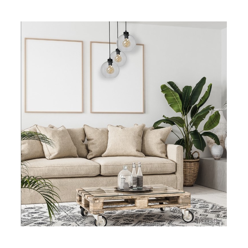 Висящ полилей SOFIA 3xE27/60W/230V прозрачен