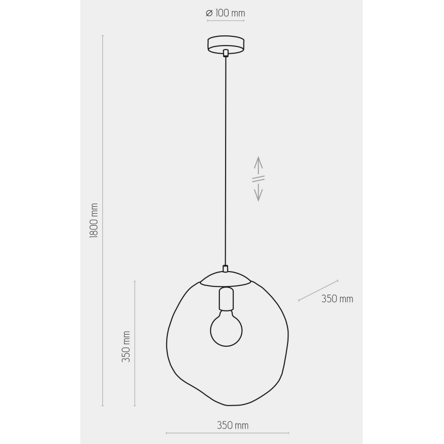 Висящ полилей SOL 1xE27/60W/230V черен