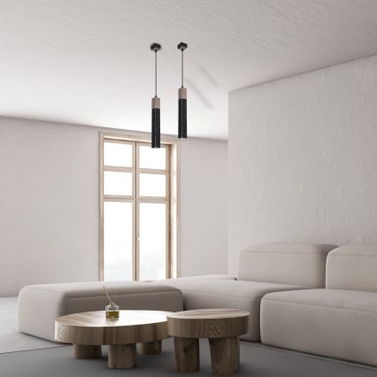 Висящ полилей SOLO 1xGU10/MR11/40W/230V черен