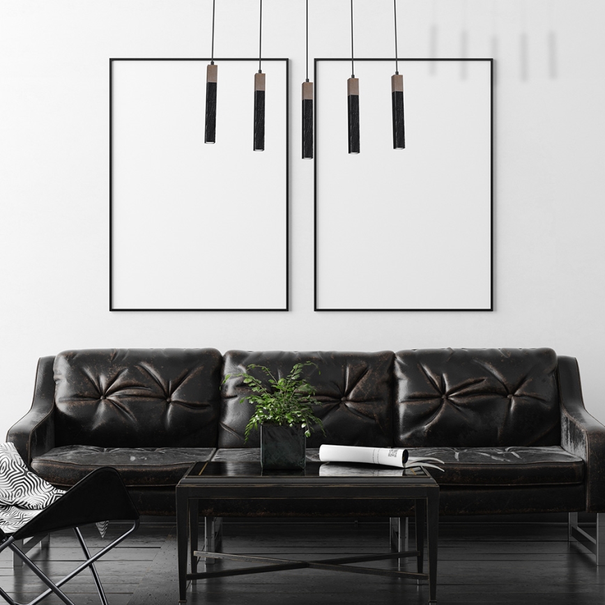 Висящ полилей SOLO 5xGU10/MR11/40W/230V черен