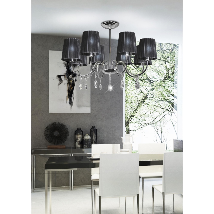 Висящ полилей SORENTO 8xE14/40W/230V черен