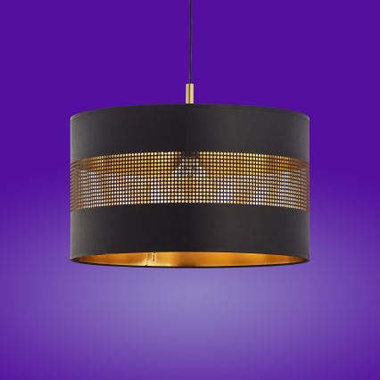 Висящ полилей TAGO 1xE27/25W/230V черен/златист