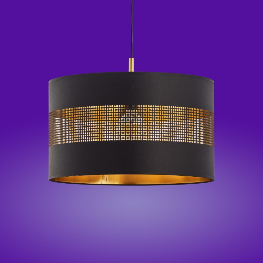 Висящ полилей TAGO 1xE27/25W/230V черен/златист