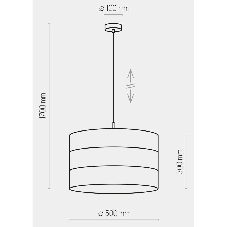 Висящ полилей TAGO 1xE27/25W/230V черен/златист