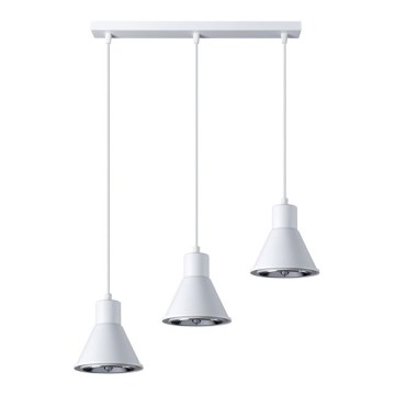 Висящ полилей TAZILA 3xES111/60W/230V бял
