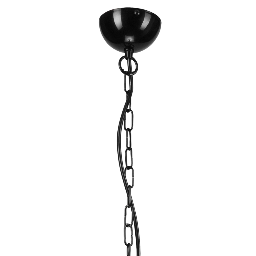 Висящ полилей TIFFANY 10xE27/60W/230V черен