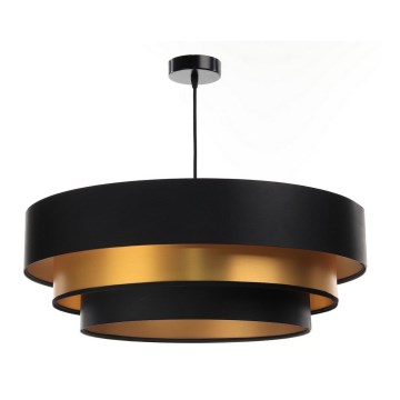 Висящ полилей TRINITI 1xE27/60W/230V черен/златист