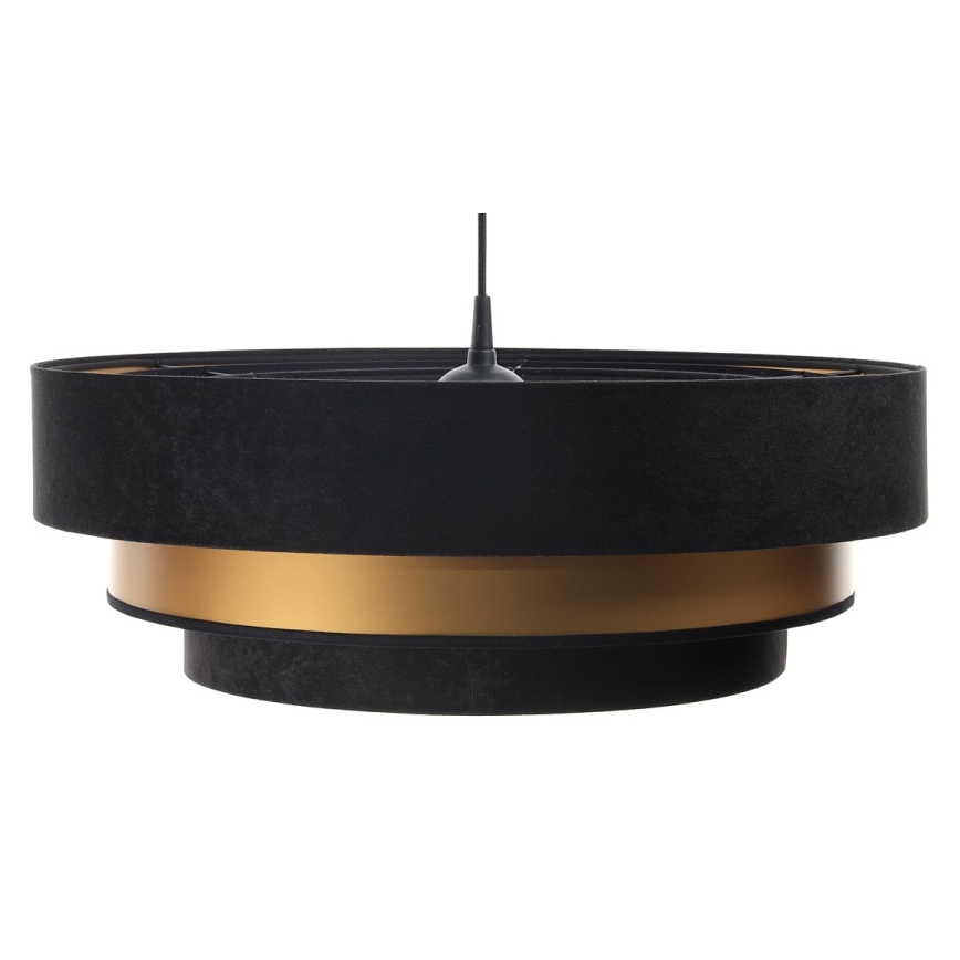 Висящ полилей TRINITI 1xE27/60W/230V черен/златист