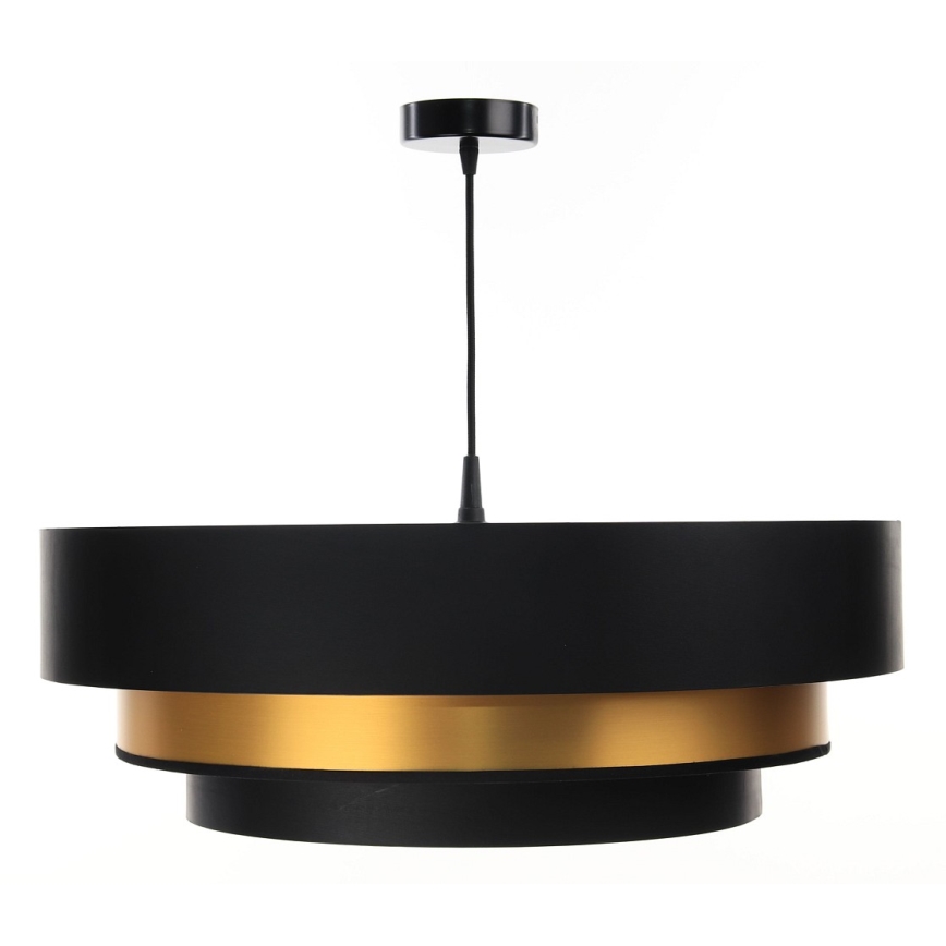 Висящ полилей TRINITI 1xE27/60W/230V черен/златист