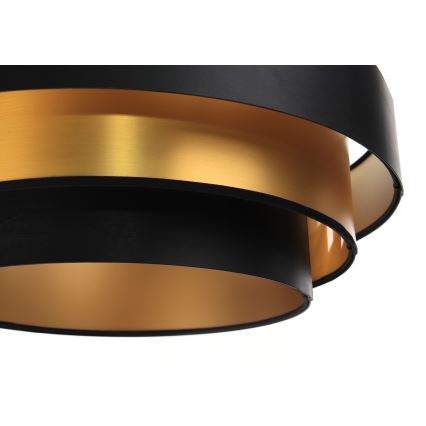 Висящ полилей TRINITI 1xE27/60W/230V черен/златист