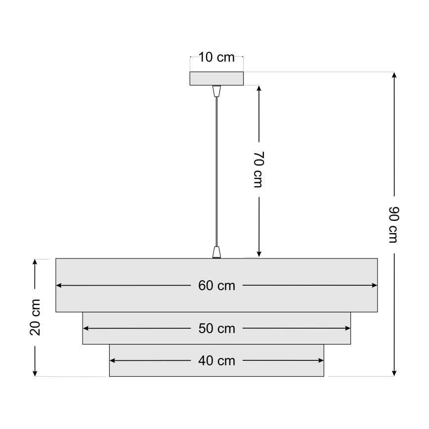 Висящ полилей TRINITI 1xE27/60W/230V черен/златист