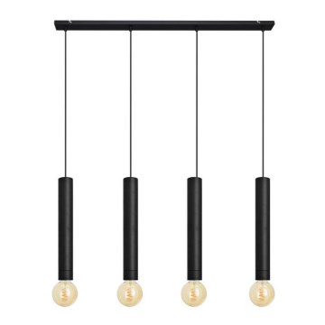 Висящ полилей TUBA 4xE27/15W/230V черен