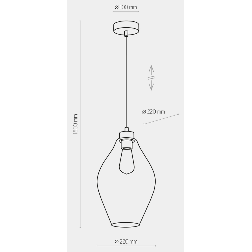 Висящ полилей TULON 1xE27/60W/230V