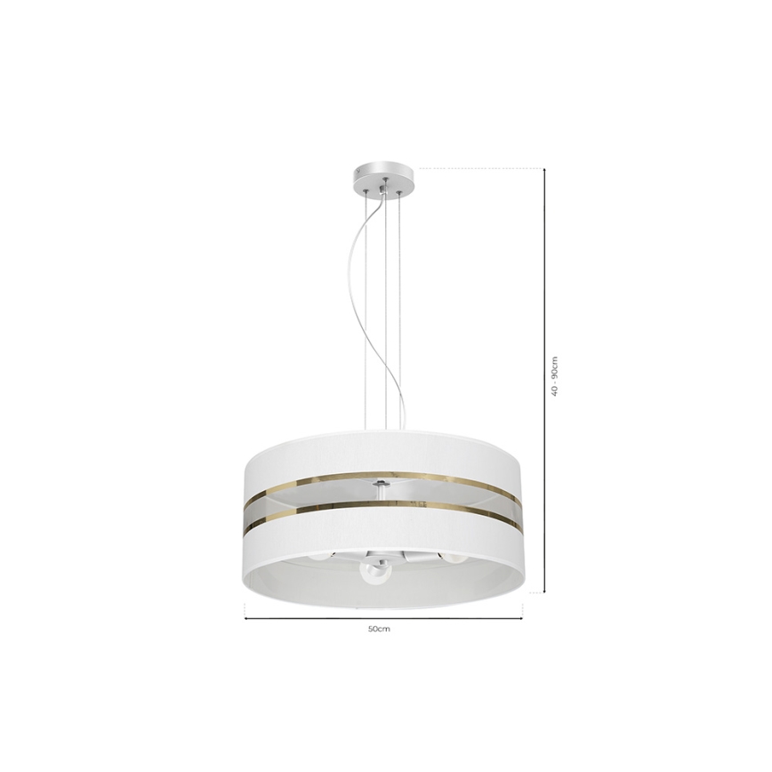 Висящ полилей ULTIMO 3xE27/60W/230V бял