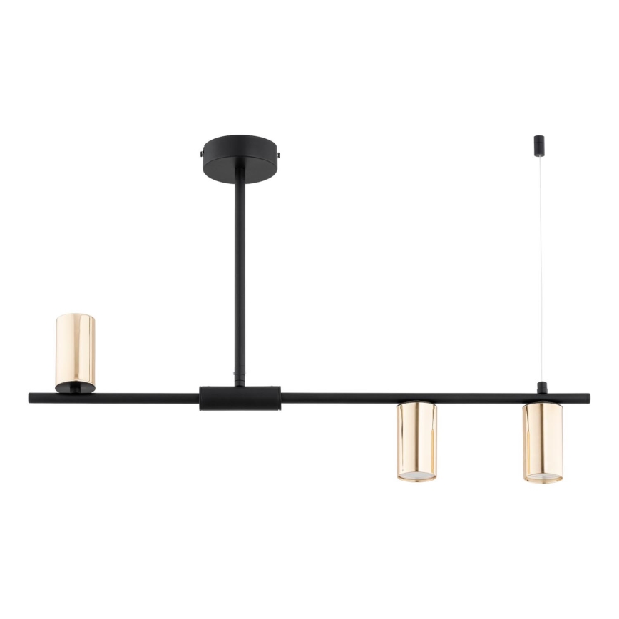 Висящ полилей URANOS 3xGU10/10W/230V черен/златист
