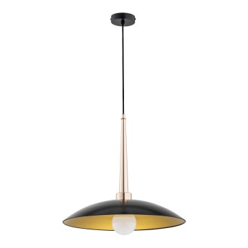 Висящ полилей VELIAN 1xE27/60W/230V черен/месинг