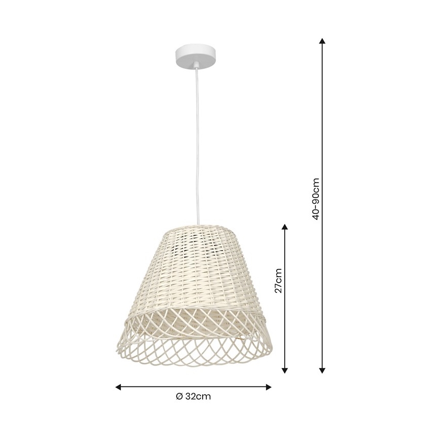 Висящ полилей VIMINI 1xE27/40W/230V ратан