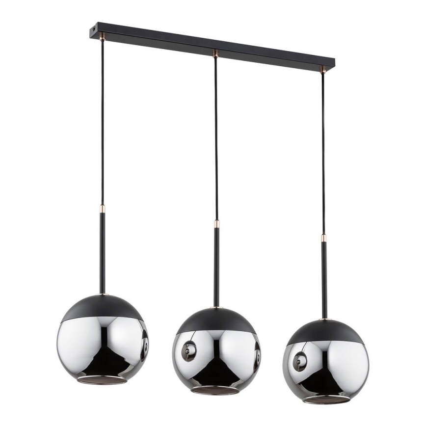 Висящ полилей VOLDA 3xE27/60W/230V черен