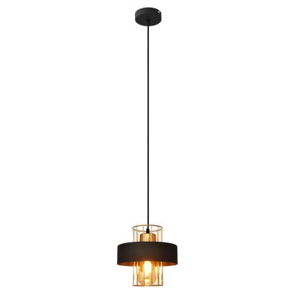 Висящ полилей VOLTA 1xE27/15W/230V черен/златист