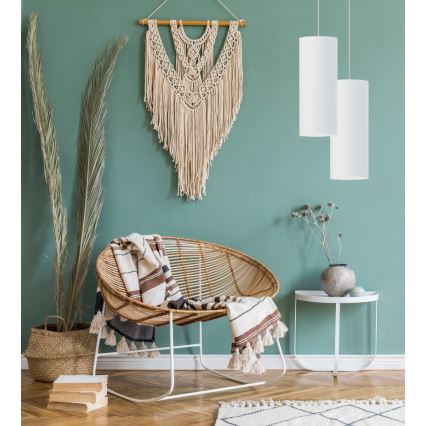 Висящ полилей ZIK 1xE27/40W/230V бял