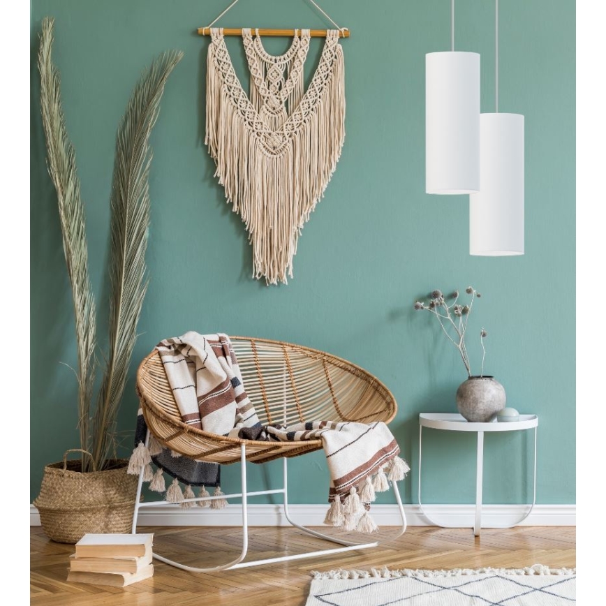 Висящ полилей ZIK 1xE27/40W/230V бял