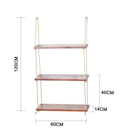 Висяща етажерка 120x60 cм смърч