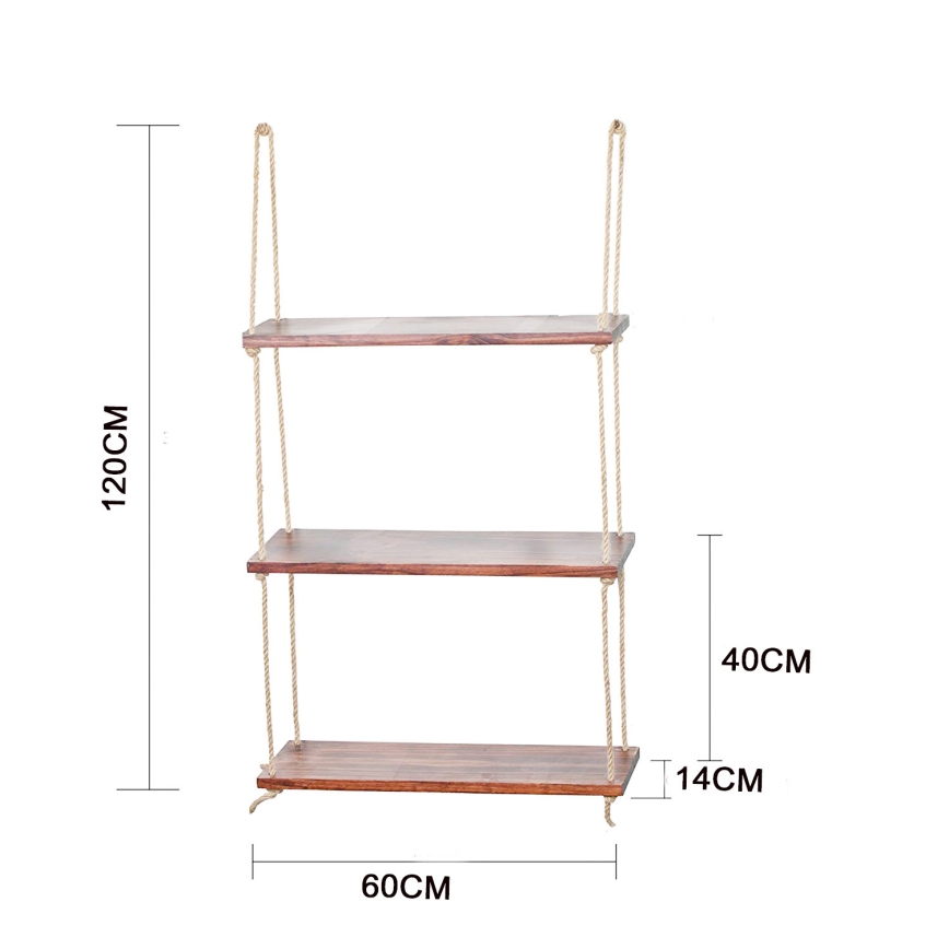 Висяща етажерка 120x60 cм смърч