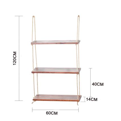 Висяща етажерка 120x60 cм смърч