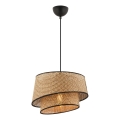 Висяща лампа BARETTE 1xE27/60W/230V кафява/черна
