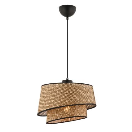 Висяща лампа BARETTE 1xE27/60W/230V кафява/черна