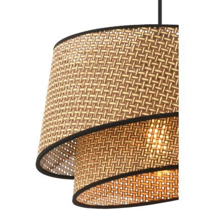 Висяща лампа BARETTE 1xE27/60W/230V кафява/черна