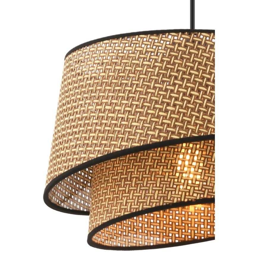 Висяща лампа BARETTE 1xE27/60W/230V кафява/черна