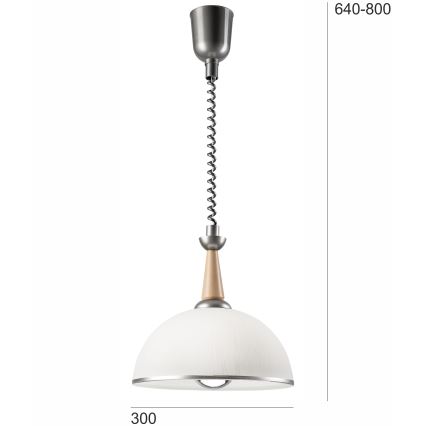 Сгъваем полилей CHIARA 1xE27/60W/230V сребрист/бежов/бук
