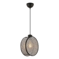 Висяща лампа DRUM на кабел 1xE27/60W/230V, сив/черен