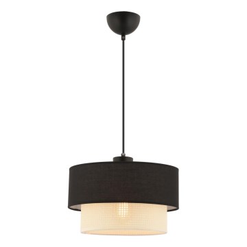 Висяща лампа ECHO 1xE27/60W/230V черна/кремава
