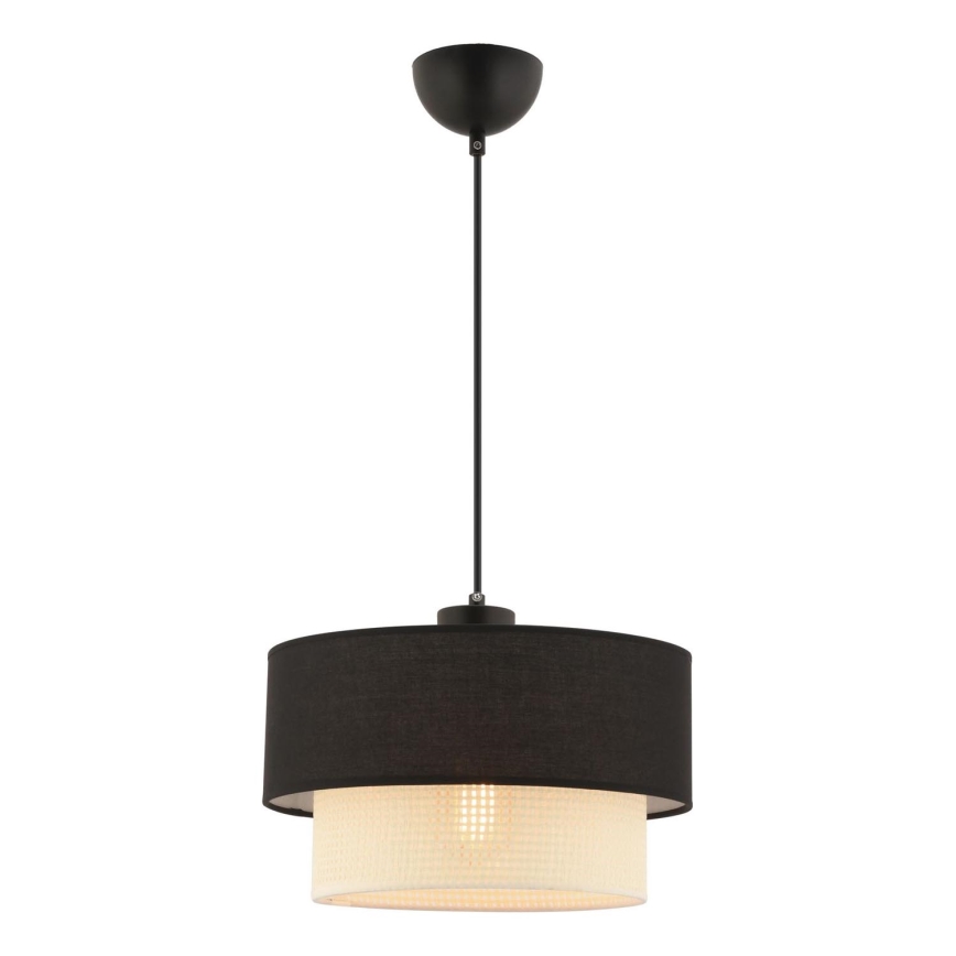Висяща лампа ECHO 1xE27/60W/230V черна/кремава