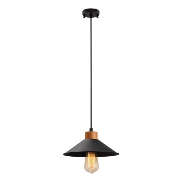 Висяща лампа MANAVGAT 1xE27/40W/230V черна/кафява