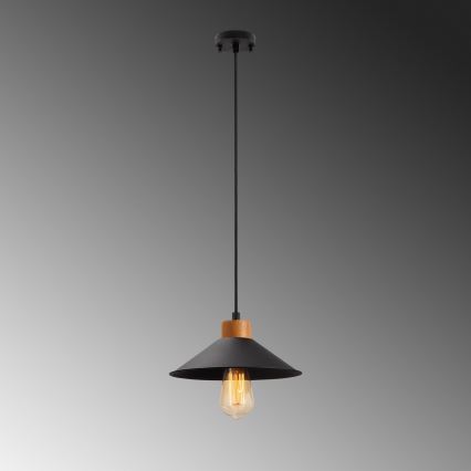 Висяща лампа MANAVGAT 1xE27/40W/230V черна/кафява