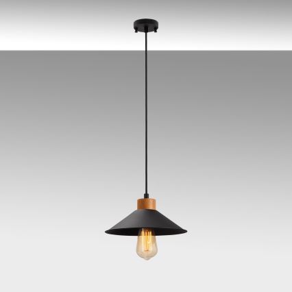 Висяща лампа MANAVGAT 1xE27/40W/230V черна/кафява