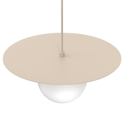 Висяща лампа на шнур FLAT 1xE27/15W/230V бежова