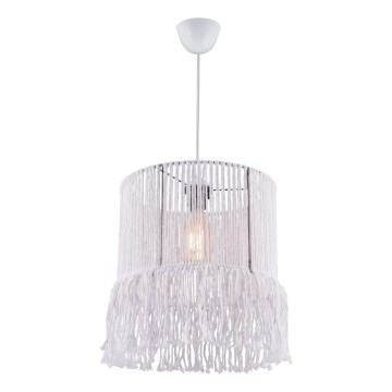 Vисяща лампа на шнур NESS MACRAME 1xE27/40W/230V бяла