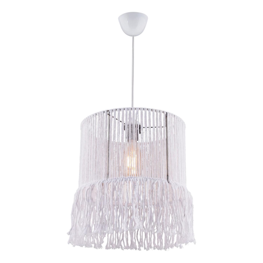 Vисяща лампа на шнур NESS MACRAME 1xE27/40W/230V бяла