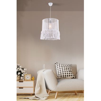 Vисяща лампа на шнур NESS MACRAME 1xE27/40W/230V бяла