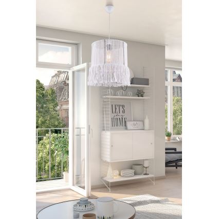 Vисяща лампа на шнур NESS MACRAME 1xE27/40W/230V бяла